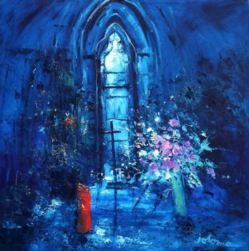 Eveninglight in the Abbey Isle of Iona 24x24